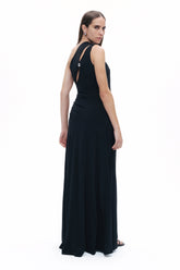 Black One Shoulder Maxi Dress